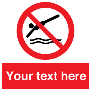 Custom prohibition no diving